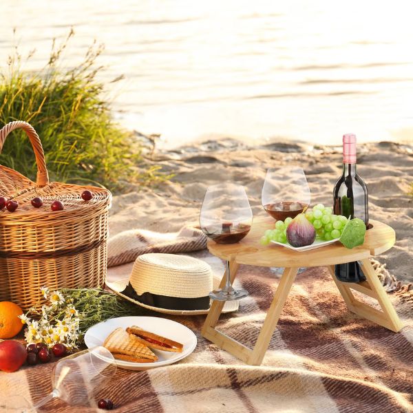 MINA - kleiner Picknicktisch aus Holz für Getränke – Bild 8