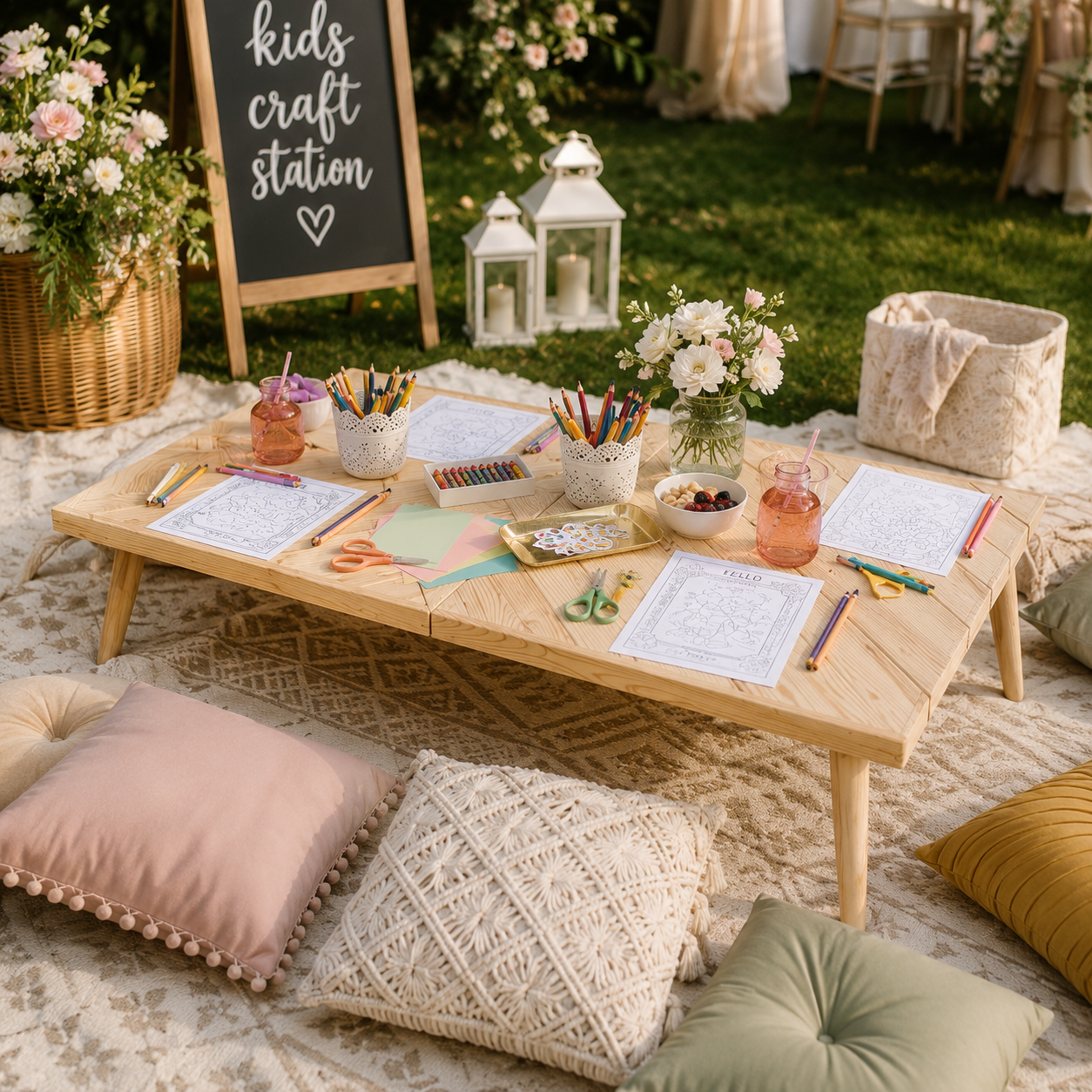 Kindertisch mieten_Inspo Bild mit KI erstllt